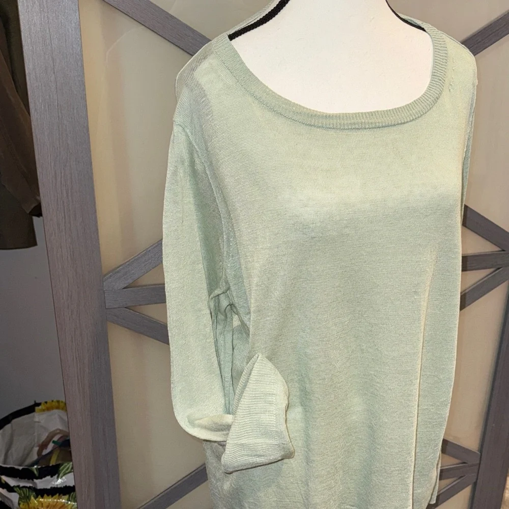 J. Crew Light Seafoam Green Long Sleeve Top